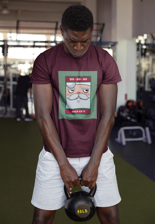 Regular Fit Classic Fit Ho Ho Holy Sh** T-Shirt Men Maroon