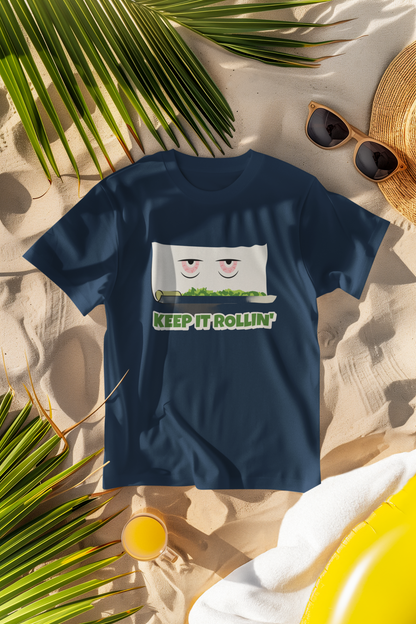 Regular Fit Classic Fit Keep Rolling T-Shirt Men Blue
