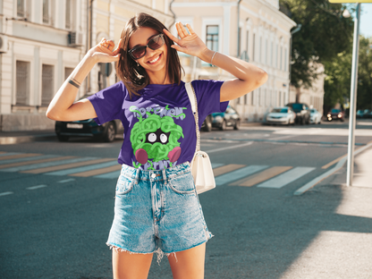 Regular Fit Classic Fit Spinny Purple T-Shirt Women
