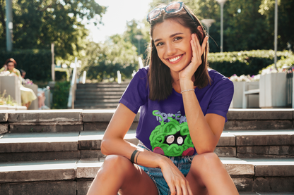 Regular Fit Classic Fit Spinny Purple T-Shirt Women
