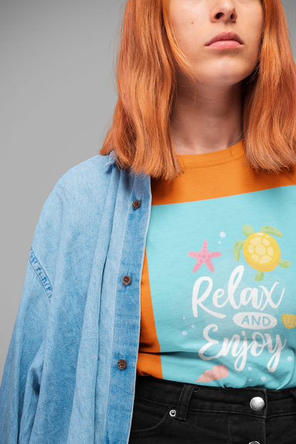 Regular Fit Classic Fit Relax N Njoy T-Shirt Women Orange