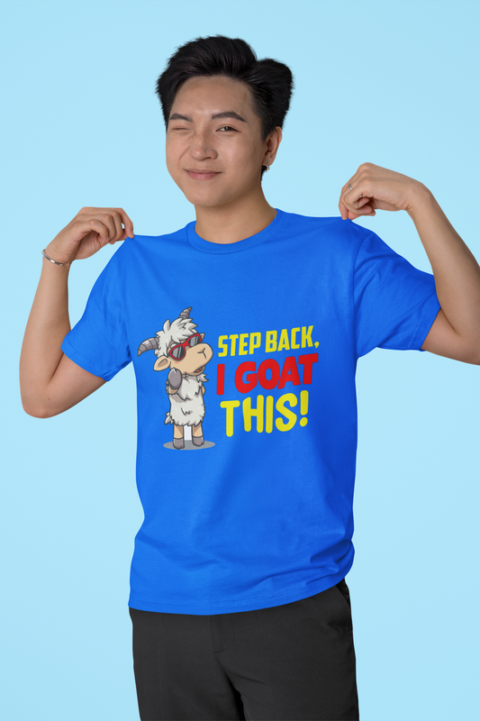 Regular Fit Classic Fit I Goat This T-Shirt Men Blue