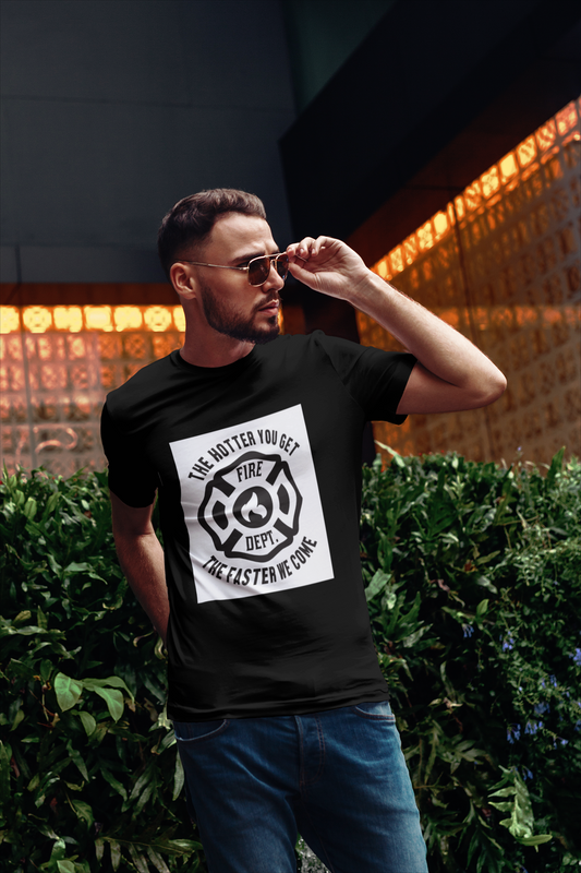 Regular Fit Classic Fit Hotter T-Shirt Men Black