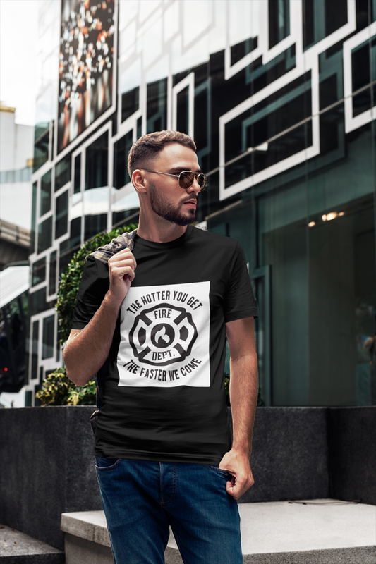 Regular Fit Classic Fit Hotter T-Shirt Men Black