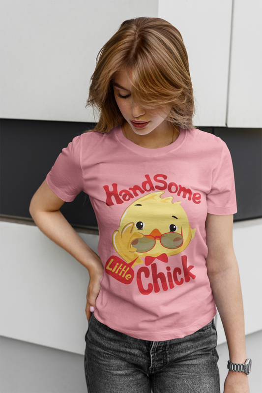 Regular Fit Classic Fit Chick T-Shirt Women Salmon Pink