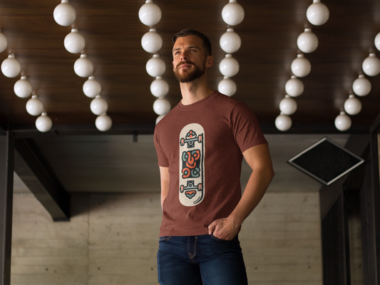 Regular Fit Classic Fit Skateboard Brown T-Shirt Men
